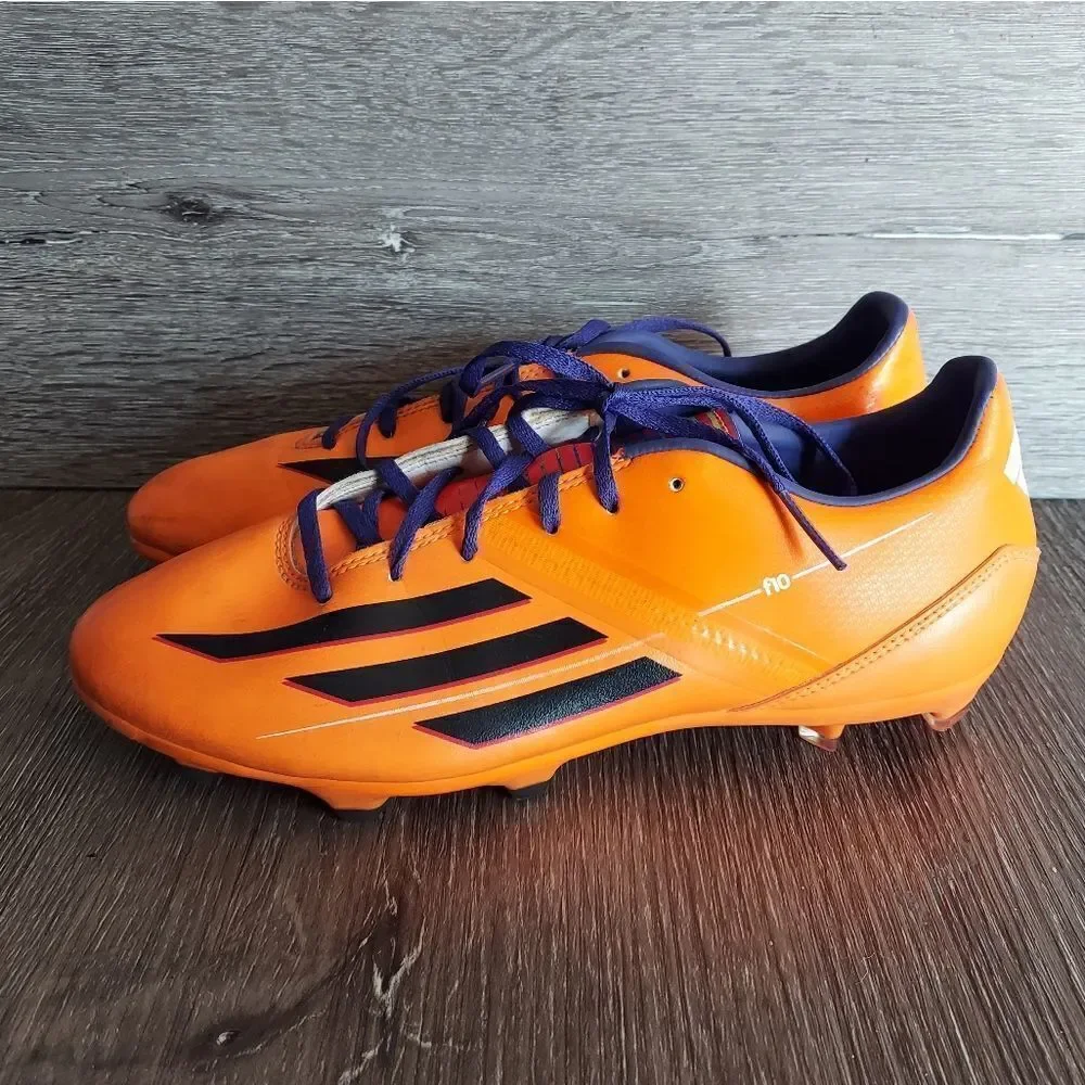 Adidas adizero F10 FG Messi F32693 Orange Boots Cleats Mens Soccer Sz 7.5